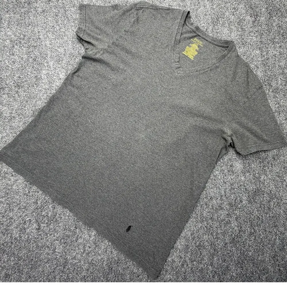 Polo Ralph Lauren T Shirt Mens L Gray V Neck Cotton Classic Fit